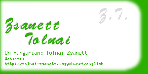 zsanett tolnai business card